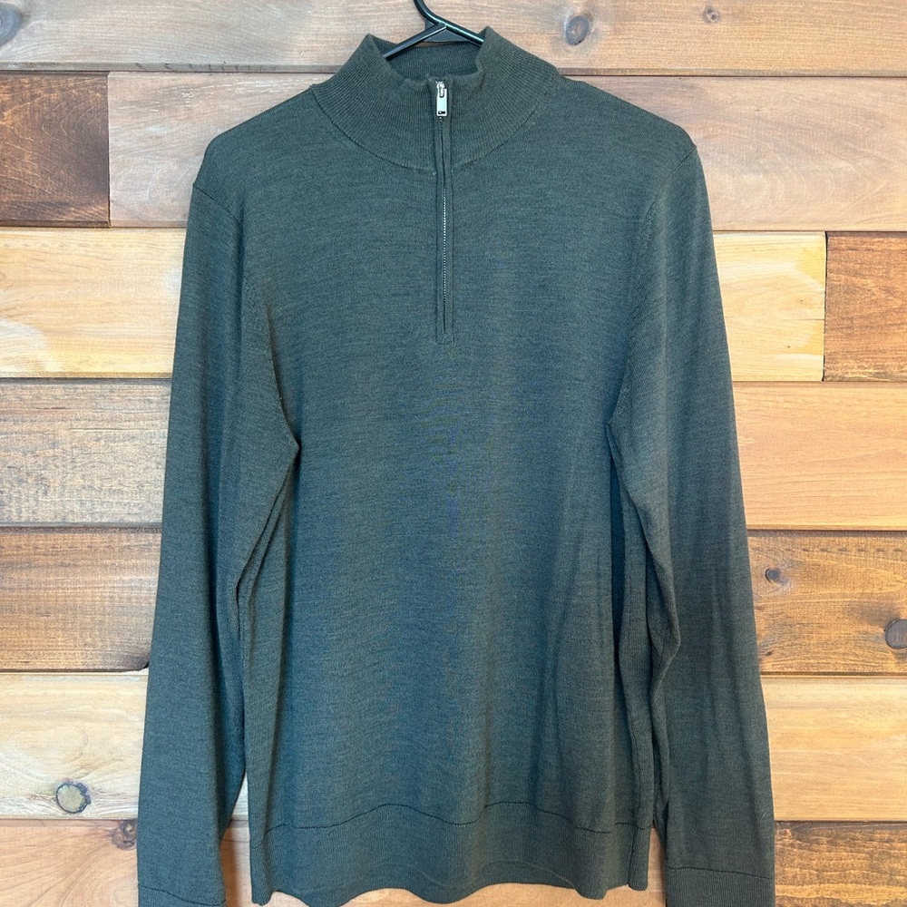 Men's Selected Homme Quarter-Zip Sweater - Men’s Small
